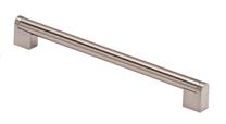 Boss bar handle, brushed nickel 160mm centres 14mm diameter