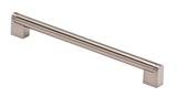 Boss bar handle, brushed nickel 482mm centres 14mm diameter