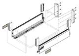 Blum intivo tandembox 50Kg  D height 450mm with boxcover set terra black