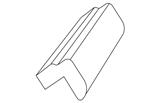 Cornice, 3mtr top fixed round bullnose style light northumberland birch