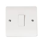 Click 10AX 1 Gang 2 way plate switch white
