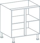 800mm Base Unit Carcass in Light Grey (Flat Pack)