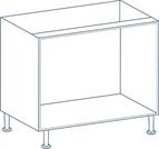 1000mm Drawer Base Unit Carcass in White (Flat Pack)