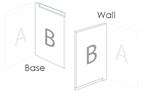 Avanti Opus Bi-Fold Corner Door RH Base LH Wall, High Gloss Graphite 715 x 272mm