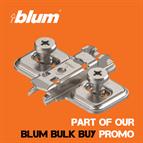 Blum 0mm height adjustable steel plate for CLIP Top hinges with euroscrews