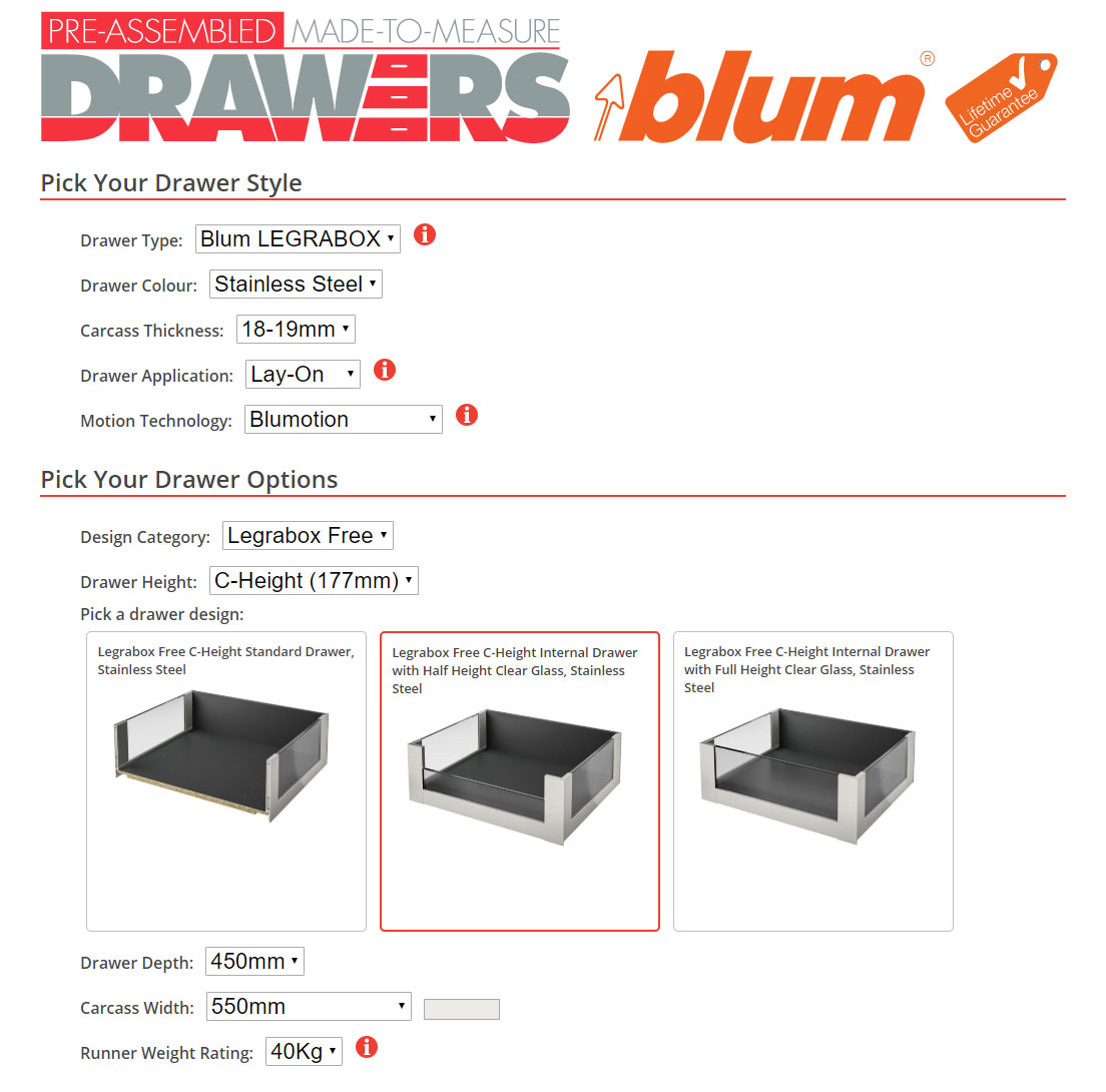 Made-To-Measure Drawers