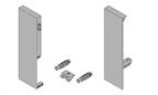 Blum Antaro front fixing brackets for D height inner drawer front L+R grey