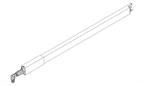 Blum Antaro CENTRAL gallery rail to suit 450mm silk white, LH