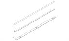 Blum Antaro / Intivo dividing wall to suit 450mm NL  silk white