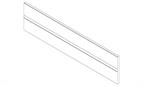 Blum Antaro / Intivo cross divider profile 1077mm silk white
