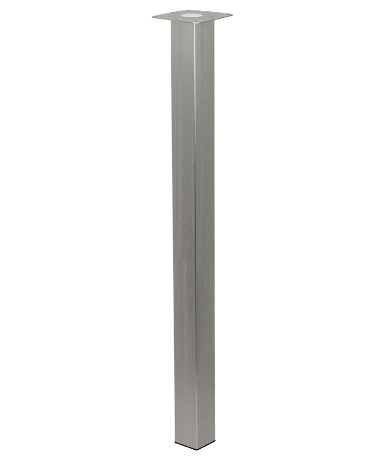 Square breakfast bar leg 870 x 60mm, brushed nickel HPP
