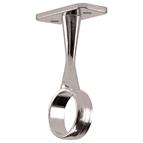 Round, wardrobe rail centre support - 19mm, chrome