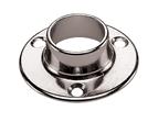 Round, wardrobe rail end socket - 19mm, chrome