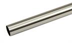 Round, wardrobe rail - 32mm x 1.83mtr, brushed nickel
