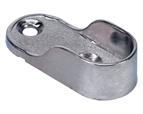 Oval, wardrobe rail end socket - 30mm, chrome