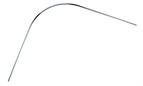 Oval, rail to suit corner - 30 x 837 x 823mm, chrome