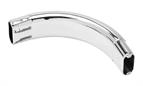 Oval, wardrobe rail corner piece - 30 x 15mm, chrome