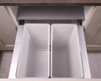 Ace Pull out waste bin to suit 600mm cabinet 2 x 36L Light Grey