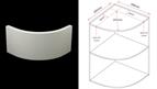 Vinyl Curved Plinth High Gloss White 150 x 300mm