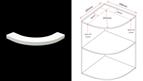 Vinyl Curved Cornice/Pelmet High Gloss White 
