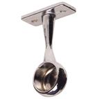 Round, wardrobe rail end support - 19mm, chrome