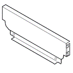 Blum Steel Back to Suit 86 X 400mm Grey R906
