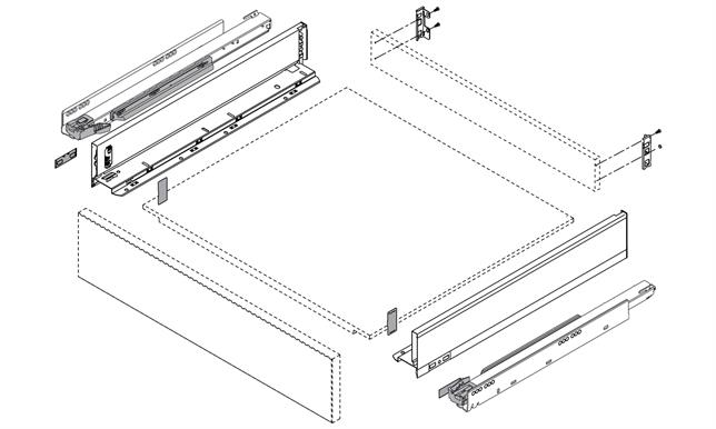 Legrabox Blumotion and Tip-On M-Height Drawers