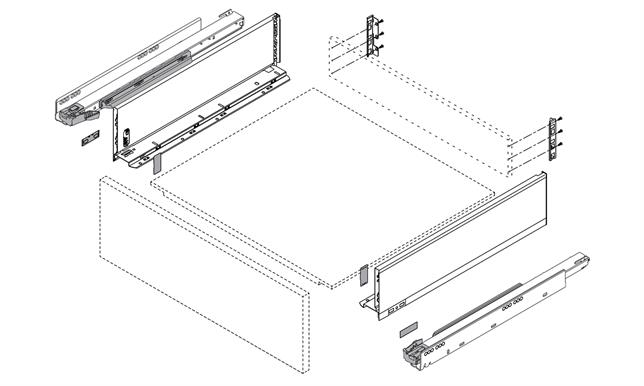 Legrabox Blumotion and Tip-On K-Height Drawers