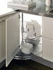 Wirework. Chrome Wire 1/2 Carousel 760mm Diameter &amp; Adjustable Shaft