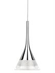 Sensio Zirconia Crushed Crystal Single Drop Cone Pendant Light Warm White