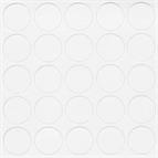 Self-adhesive cover cap, White Gloss, 14mm (25 per sheet)		