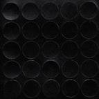 Self-adhesive cover cap, Black GC Grained, 14mm (25 per sheet)		
