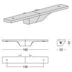 Slim interior wardrobe system, shelf holder, aluminium (Pair)
