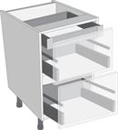 Antaro Metallic Grey 900mm Cabinet Pack, 1 Internal Cutlery &amp; 2 Pan Drawers