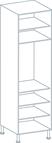 600 x 1970mm Tall Larder Unit Carcass in Light Grey (Flat Pack)