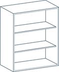 600 x 900mm Wall Unit Carcass in White (Flat Pack)
