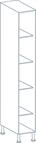 400 x 1970mm Tall Larder Unit Carcass in White (Flat Pack)