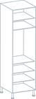 600 x 1970mm Tall Larder Unit Carcass in White (Flat Pack)