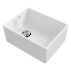 Reginox Ceramic single belfast sink with chrome waste