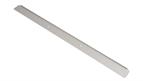 Satin aluminium end strip for 40mm worktop with 6mm radius