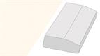 Light Pelmet GL4, 3 mtr vinyl wrapped shaker style pale cream