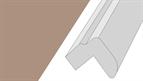 Cornice GL9, 3mtr top fixed round bullnose style high gloss Cappuccino