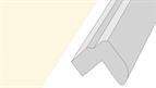 Cornice GL9, 3mtr top fixed round bullnose style high gloss cream