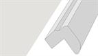 Cornice GL9, 3mtr top fixed round bullnose style high gloss grey
