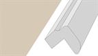 Cornice GL9, 3mtr top fixed round bullnose style high gloss sand beige