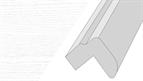 Cornice GL9, 3mtr top fixed round bullnose style Painted Oak White