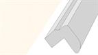 Cornice GL9, 3mtr top fixed round bullnose style pale cream