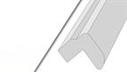 Cornice GL9, 3mtr top fixed round bullnose style Super Matt Frost White