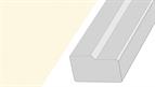 Cornice GL10, 3mtr top fixed Square Bullnose style High Gloss Cream