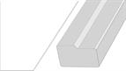 Cornice GL10, 3mtr top fixed Square Bullnose style High Gloss White